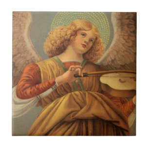 Carreau Ange de la Renaissance jouant du violon Melozzo da