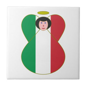 Carreau Ange habillé aux couleurs du drapeau italien