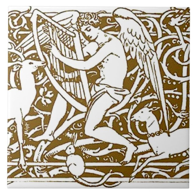 Carreau Angel avec Harpe (Devant)