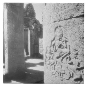 Carreau Angkor Cambodge, Apsara Sculpture du Bayon 2