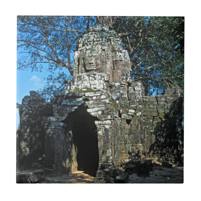 Carreau Angkor wat, temple Ta som - Cambodge, Asie (Devant)
