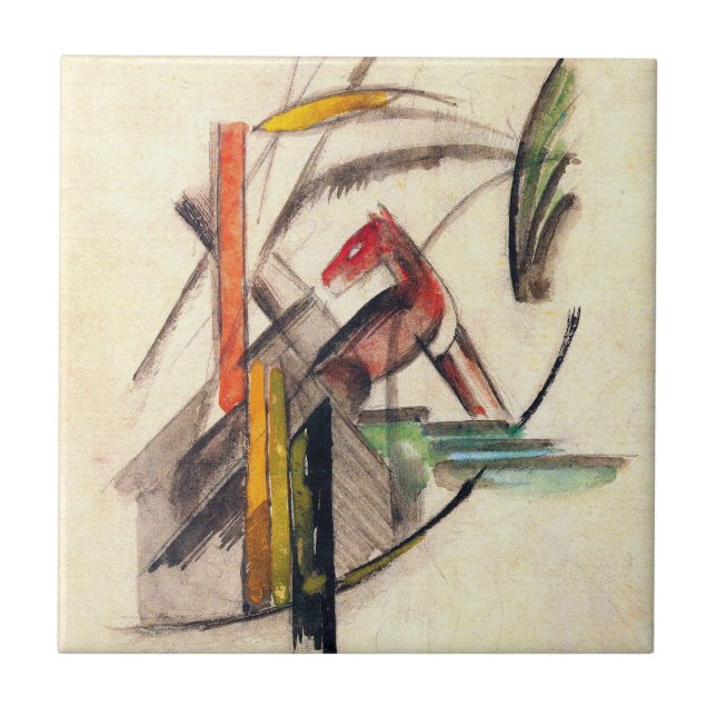 Carreau Animal de Franz Marc, Art de l'expressionnisme Vin (Devant)