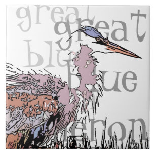 Carreau Animaux de faune d'oiseaux de héron