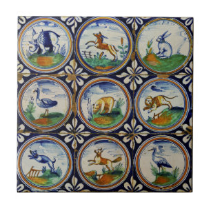 Carreau Animaux de la Renaissance Pays-Bas
