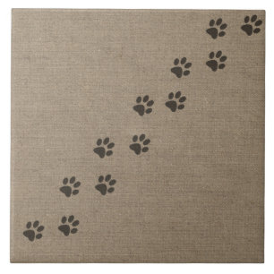 Carreau Animaux familiers Pawprints sur la conception