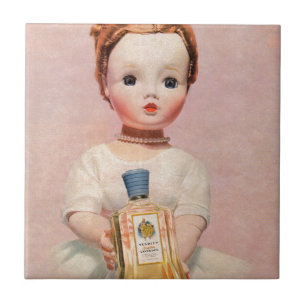Carreau Années 1950 Yardley et Madame Alexander doll