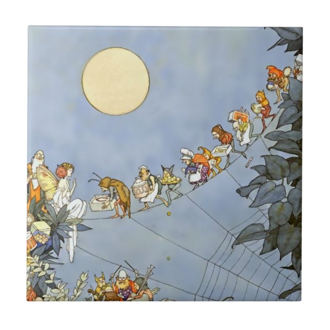 Carreau "Anniversaire des fées" par Heath Robinson (Devant)