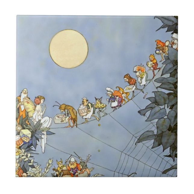 Carreau "Anniversaire des fées" par Heath Robinson (Devant)