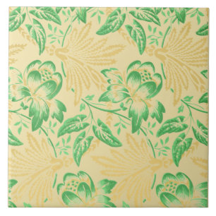 Carreau Antique Matin Gloire Français Floral Motif Imprime