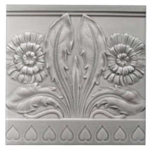 Carreau Antique Repro 3D look Neutre Frontière Florale