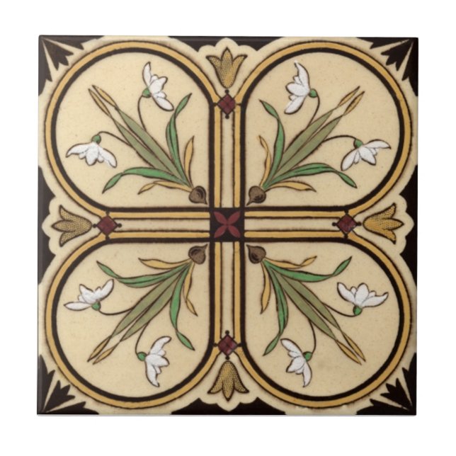 Carreau Antiquité Transferware de la reproduction VT0001 (Devant)