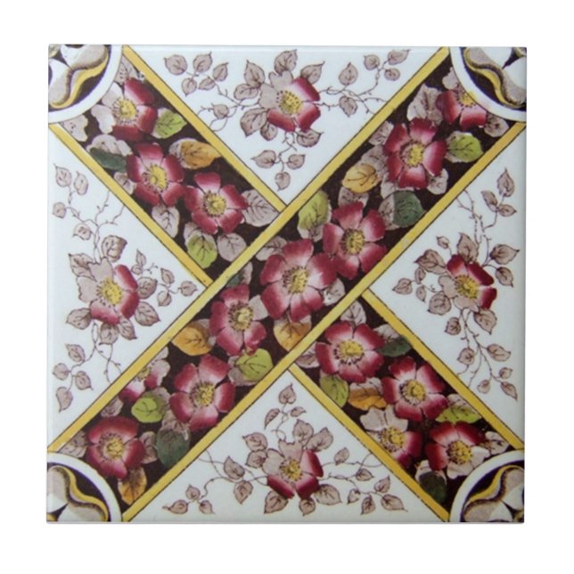 Carreau Antiquité Transferware de la reproduction VT0016 (Devant)