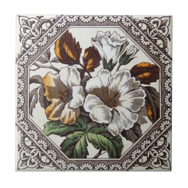 Carreau Antiquité Transferware de la reproduction VT0036 (Devant)