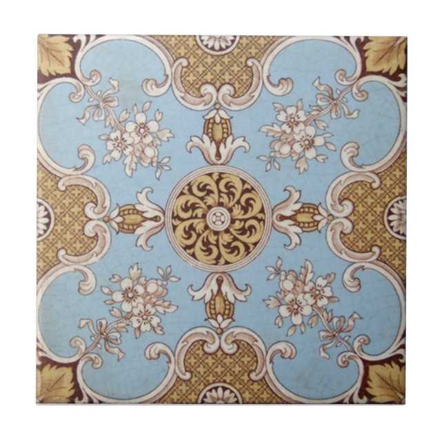 Carreau Antiquité Transferware de la reproduction VT0038 (Devant)