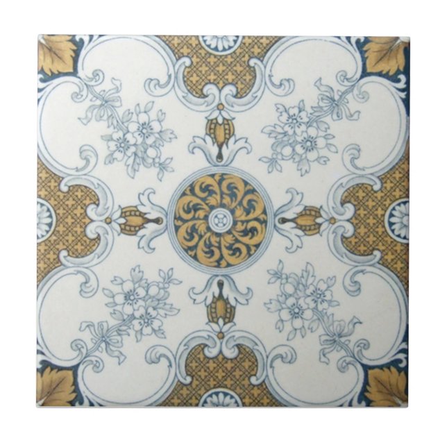 Carreau Antiquité Transferware de la reproduction VT0039 (Devant)