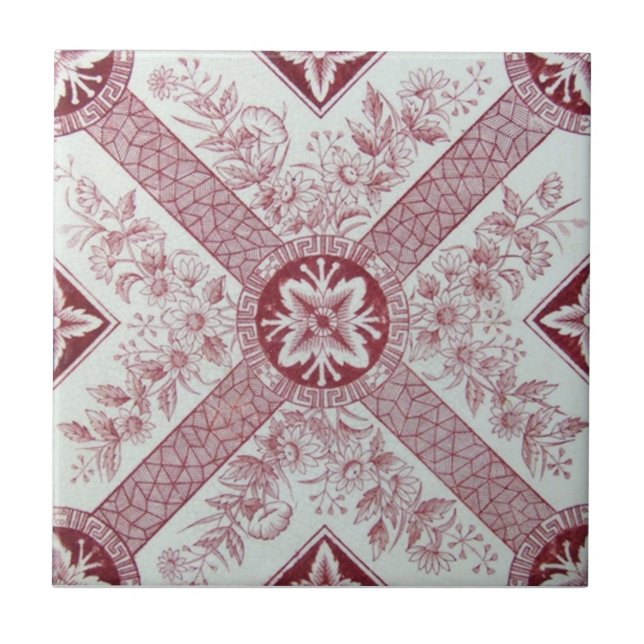 Carreau Antiquité Transferware de la reproduction VT0040 (Devant)