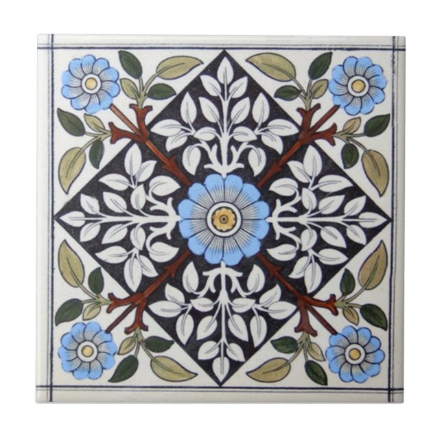Carreau Antiquité Transferware de la reproduction VT0042 (Devant)