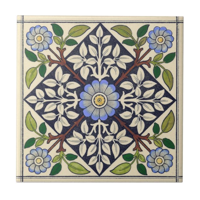 Carreau Antiquité Transferware de la reproduction VT0054 (Devant)