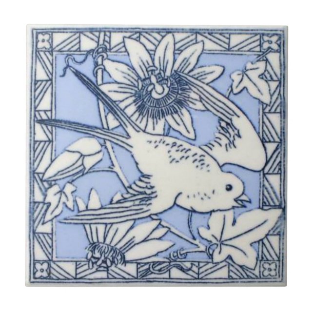 Carreau Antiquité Transferware de la reproduction VT0064 (Devant)