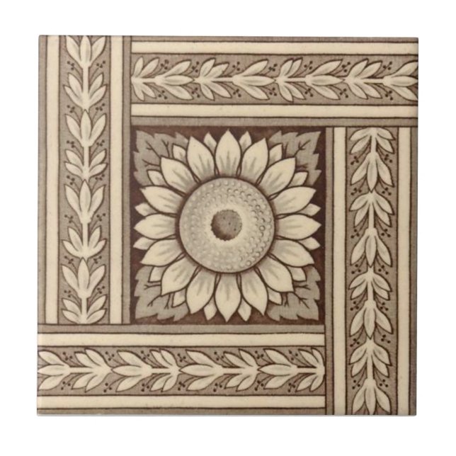 Carreau Antiquité Transferware de la reproduction VT0074 (Devant)