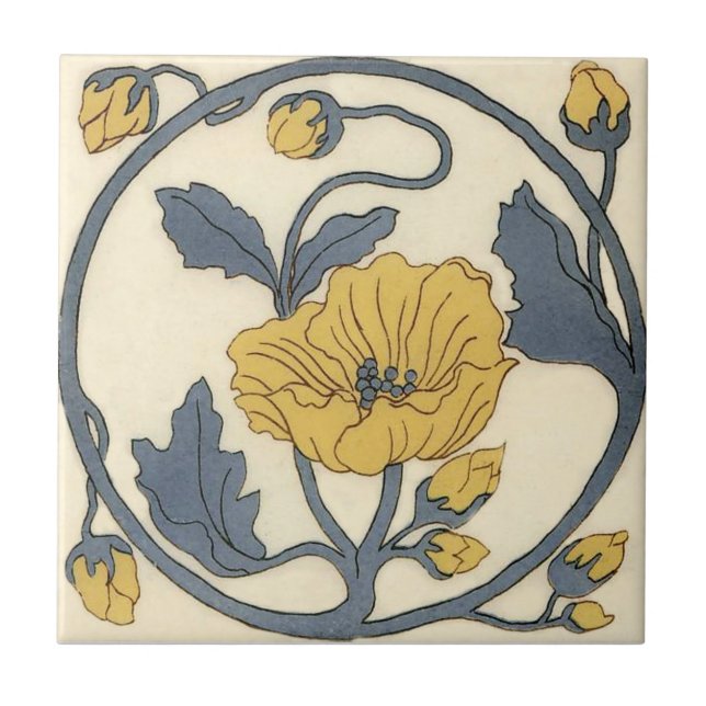 Carreau Antiquité Transferware de la reproduction VT0080 (Devant)