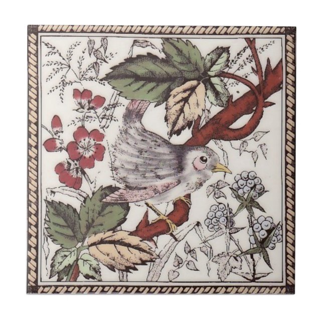 Carreau Antiquité Transferware de la reproduction VT0082 (Devant)
