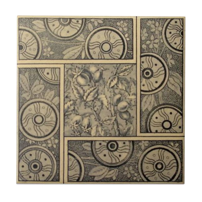 Carreau Antiquité Transferware de la reproduction VT0083 (Devant)