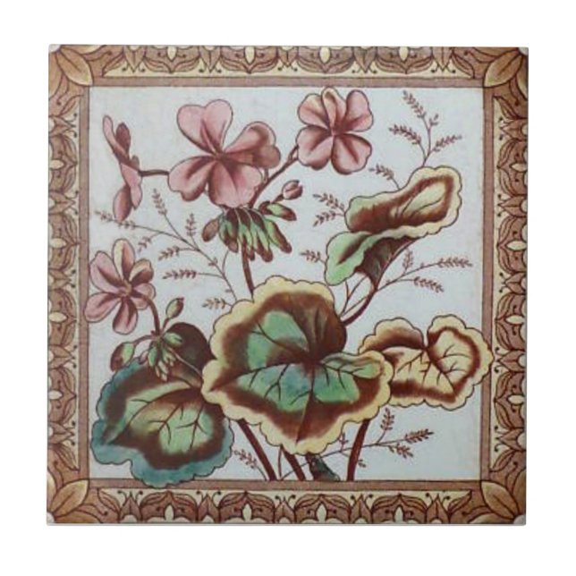 Carreau Antiquité Transferware de la reproduction VT0088 (Devant)