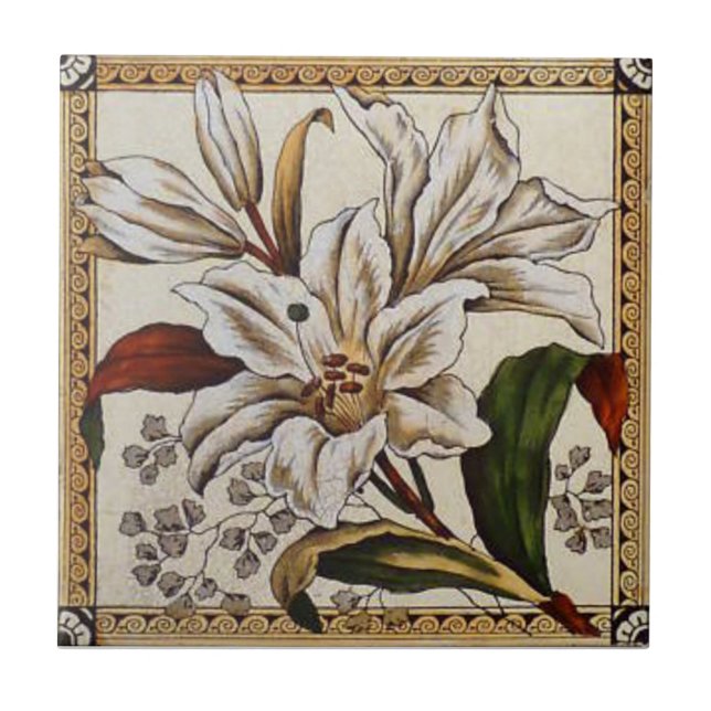 Carreau Antiquité Transferware de la reproduction VT0090 (Devant)