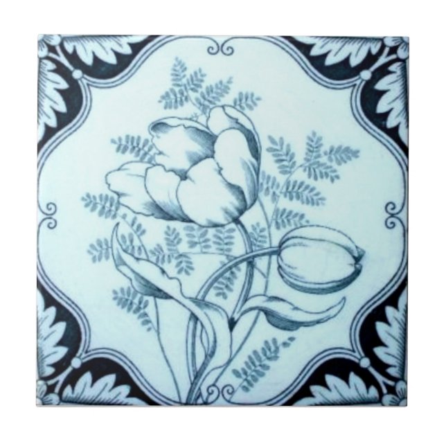 Carreau Antiquité Transferware de la reproduction VT0101 (Devant)