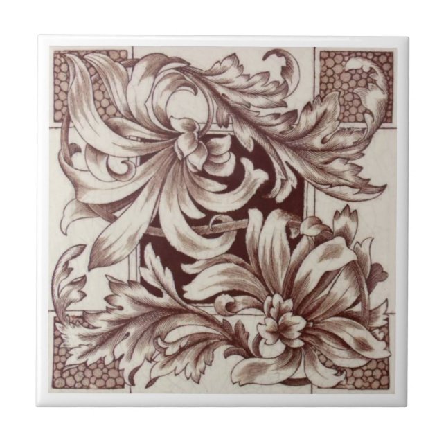 Carreau Antiquité Transferware de la reproduction VT0103 (Devant)
