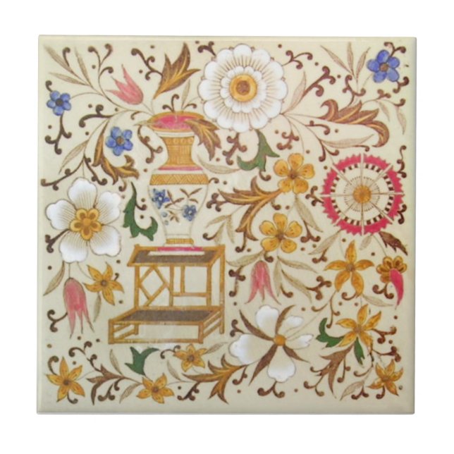 Carreau Antiquité Transferware de la reproduction VT0105 (Devant)
