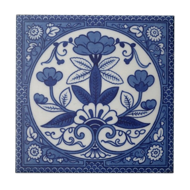 Carreau Antiquité Transferware de la reproduction VT0108 (Devant)