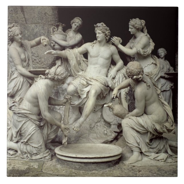 Carreau Apollo a tendu par les nymphes, destinées à la (Devant)