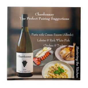 Carreau Appariement de vin Chardonnay/Maîtriser la cuisine
