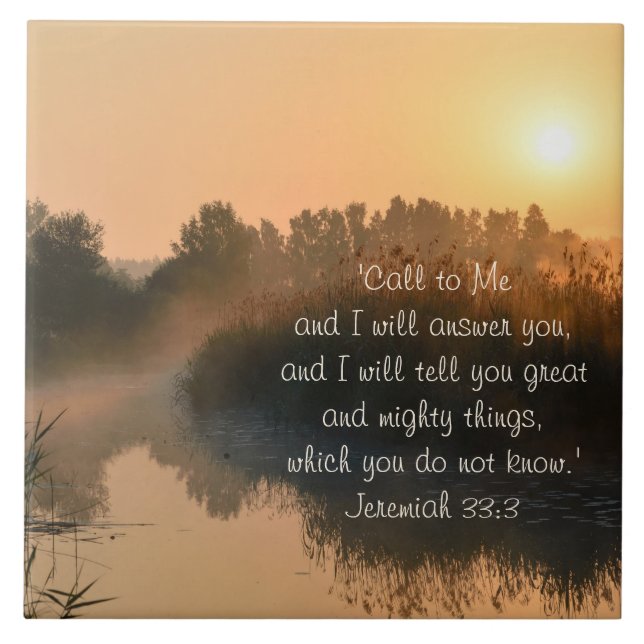 Carreau Appel à moi, Bible Verse Jérémie 33:3 Carrelage en (Devant)