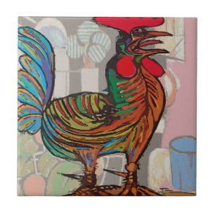 Carreau Appel du matin, Coq, Carrelage