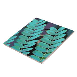 Carreau Aqua Feuilles