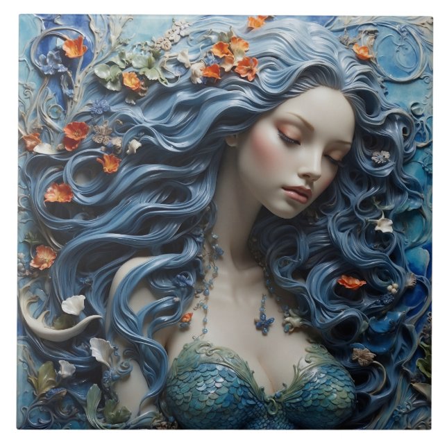Carreau Aqua Marine Art pour une touche de tuile Elegance (Devant)