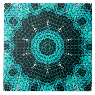 Carreau Aquamarine en mosaïque à effet de verre