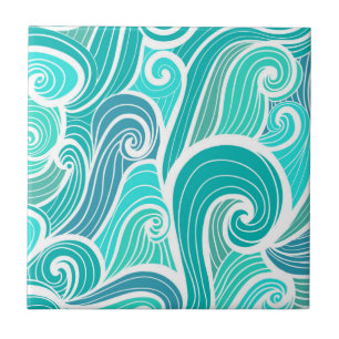 Carreau aquamarine, vert, turquoise, bleu, blanc, menthe, 