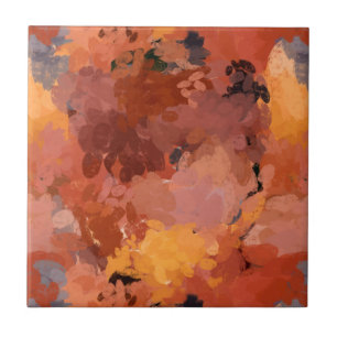 Carreau Aquarelle Abstraite moderne Art d'automne