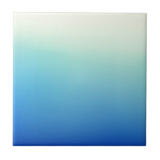Carreau Aquarelle bleue turquoise d'Ombre d'or élégant et