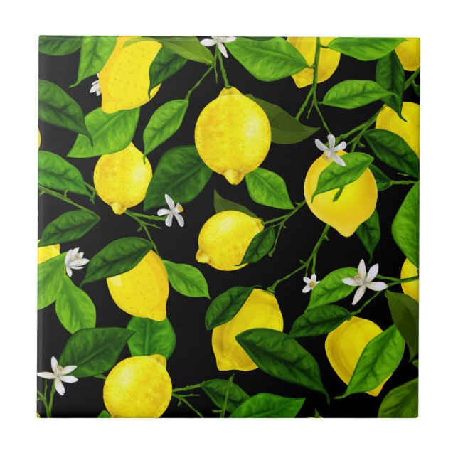 Carreau Aquarelle Citron 2 (Devant)