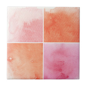 Carreau aquarelle colorée