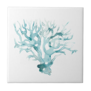 Carreau Aquarelle Corail - Bleu