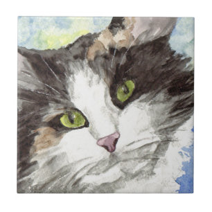 Carreau Aquarelle de chat