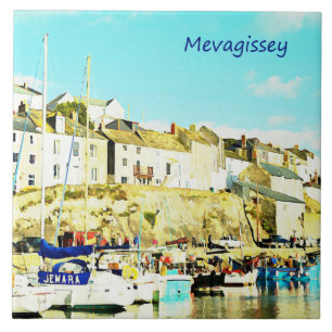 Carreau Aquarelle de Mevagissey les Cornouailles