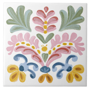 Carreau Aquarelle du jardin folklorique
