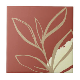 Carreau Aquarelle en terre cuite Boho